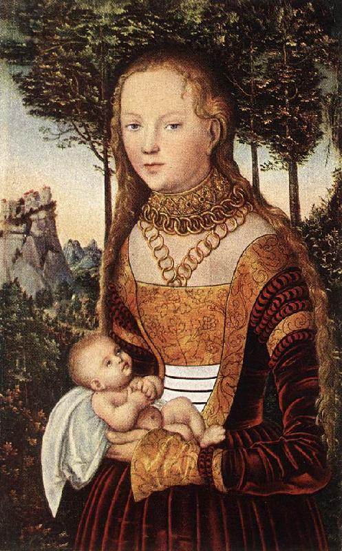 CRANACH, Lucas the Elder Young Mother with Child dfhd China oil painting art